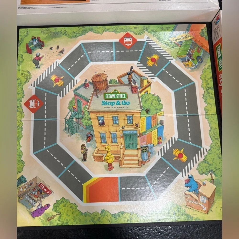 Vintage 1986 Milton Bradley Sesame Street “My First Games Stop & Go Game”